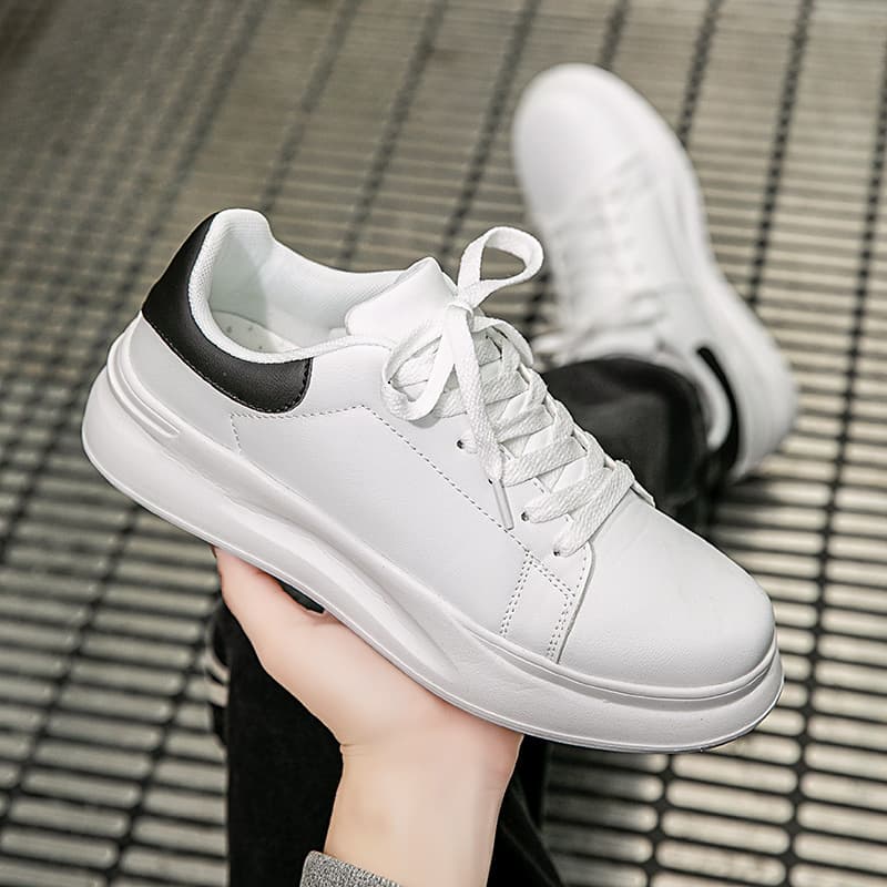 Cross-border Large Size White Sneakers Unisex Spring Autumn Leather Waterproof Casual Sports Shoes Youth Casual Skate Shoes