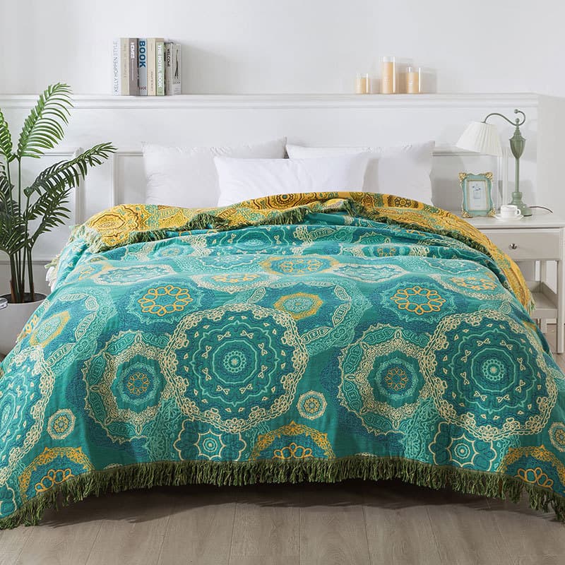 New Pure Cotton Gauze Towel Blanket, Double Cover, Summer Lightweight Quilt, Single Throw, Summer Nap Air-Conditioner Blanket