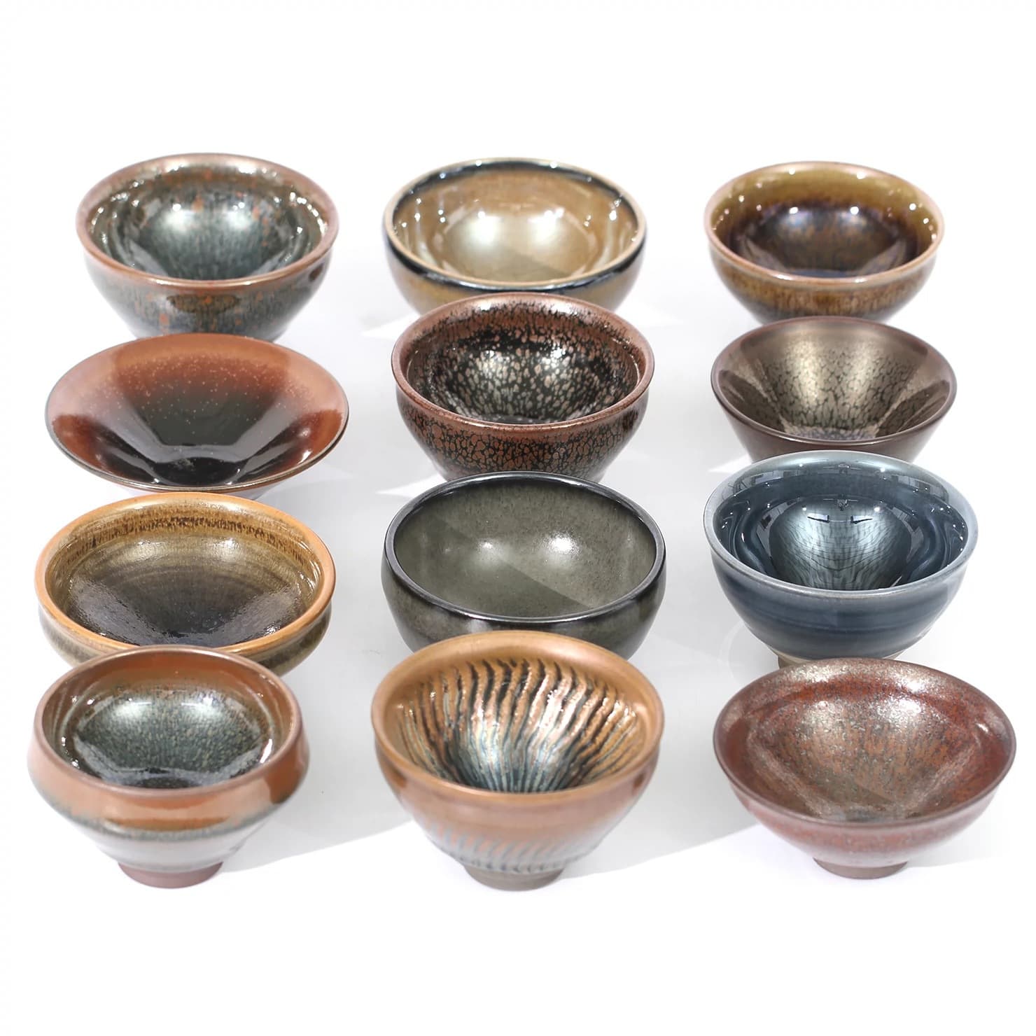 Jian Zhan wood-fired tea cup, pure handmade original ore glaze ceramic kiln transformation Tenmoku Kungfu tea, high-end master cup, TK live stream