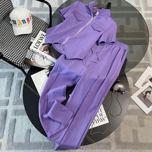 Chanel Style Summer Fashionable Plus Size Women Figure-Flattering Zipper Thin Short Sleeve Wide Leg Pants Casual Sportswear Set