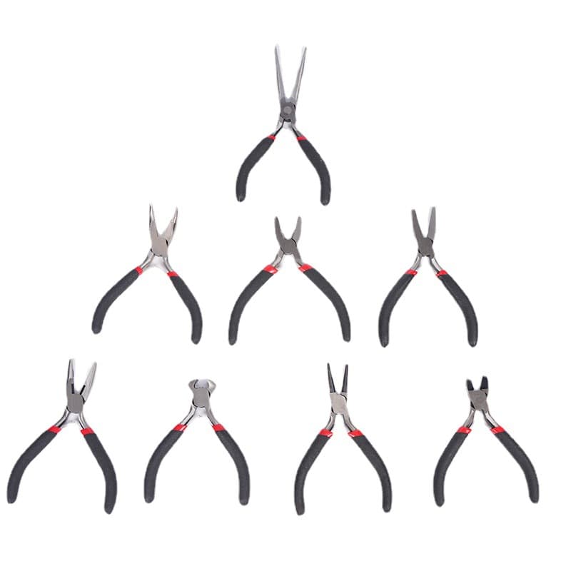 Factory Supply Mini Pliers 4.5 Inch Small Pliers Nine-Piece Set Jewelry Beading DIY Manual Pliers