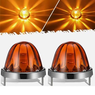 Cross-border Hot Selling Glass Watermelon Light Truck Side Marker Light Indicator Light LED Light Ship Signal Light Vehicle Light 12V