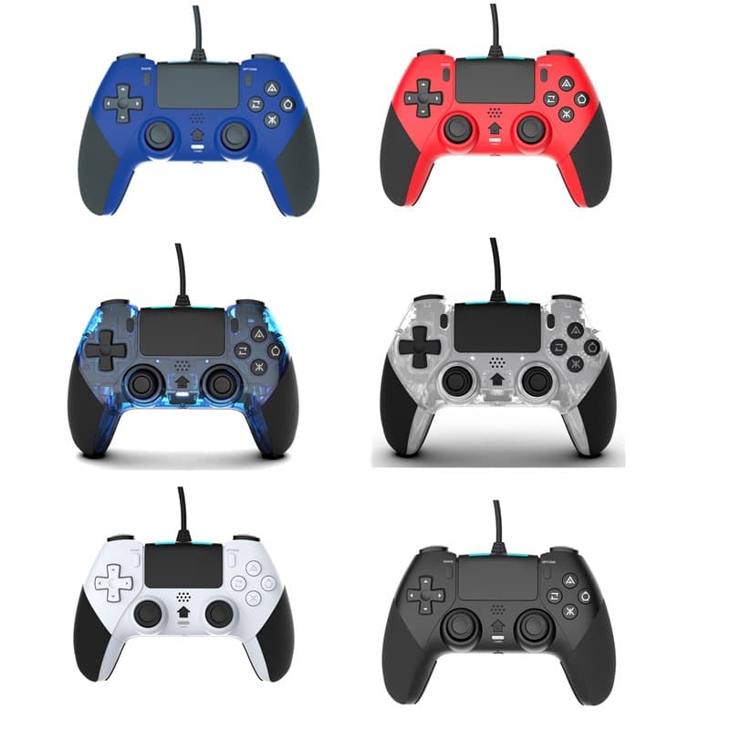 New P4 Wired Controller with Macro Programming, P4 Wired Gamepad with Vibration and Six-Axis Function, Plug and Play T29