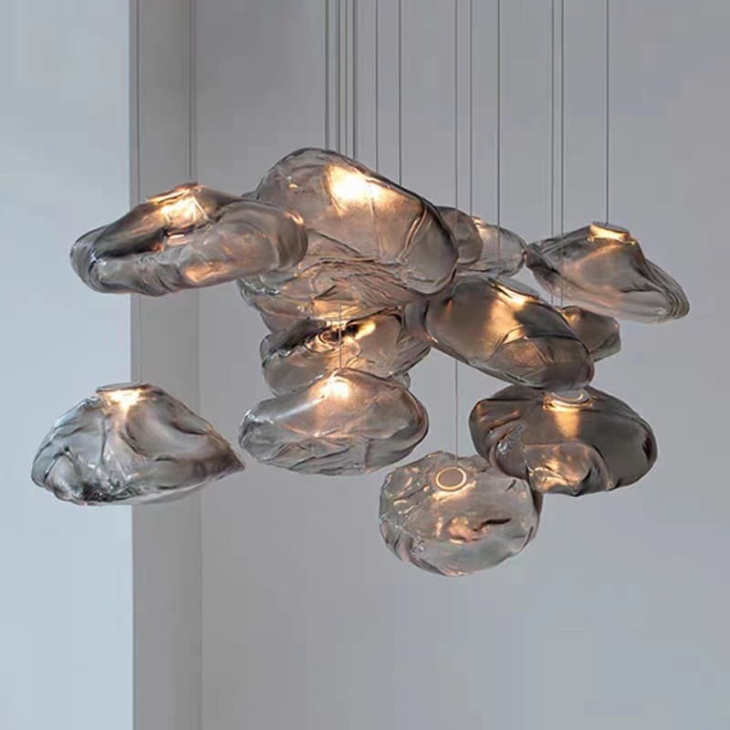 Postmodern Cloud Chandelier Restaurant Hotel Duplex Staircase Light Creative Personalized Bar Decoration Cloud Glass Chandelier
