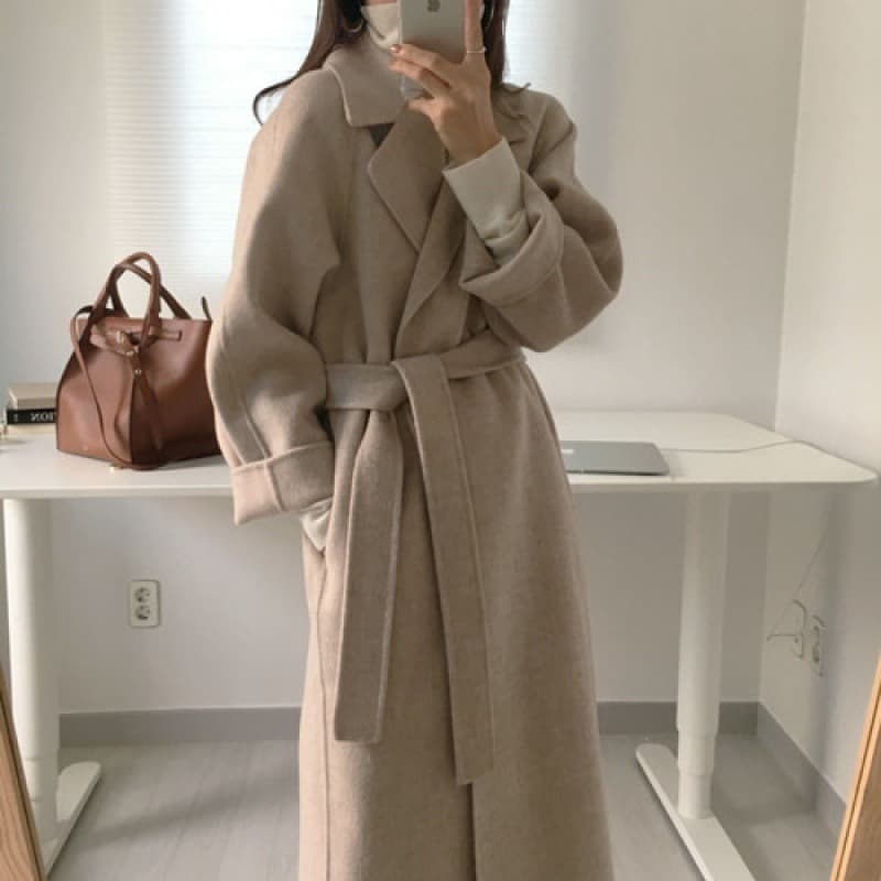 Korean Style Wool Coat for Women 2024 Autumn/Winter New Petite Mid-Length French Wool Coat