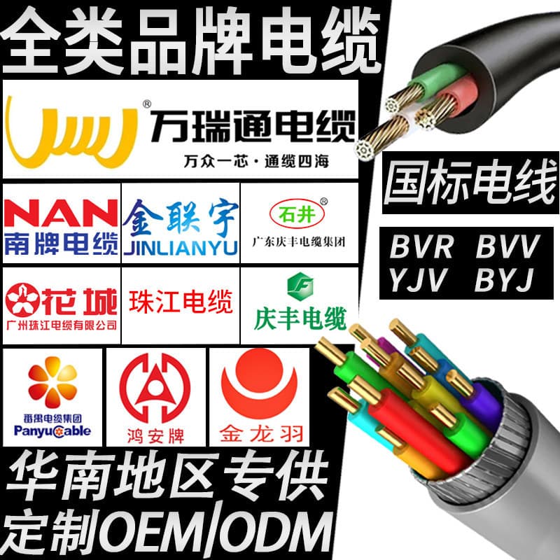 KVVp cable, YJV cable, national standard RVV pure copper, BVR copper core, YJLV household and home decoration, ZC-YJV wire manufacturer