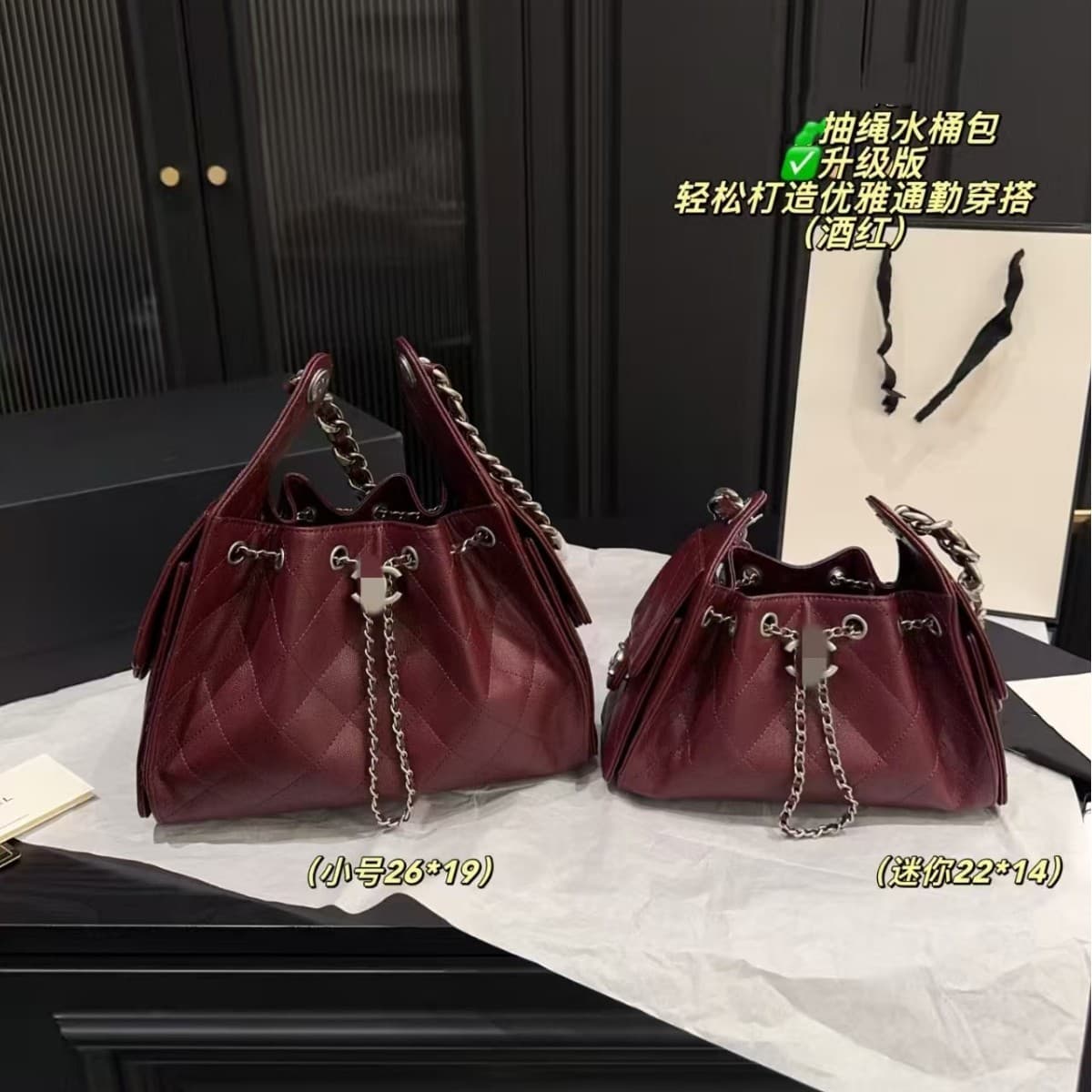 2026 New Genuine Leather Underarm Bag Tote Bag Diamond Quilted Chain Crossbody Bag Shoulder Bag Large Capacity Women's Bag