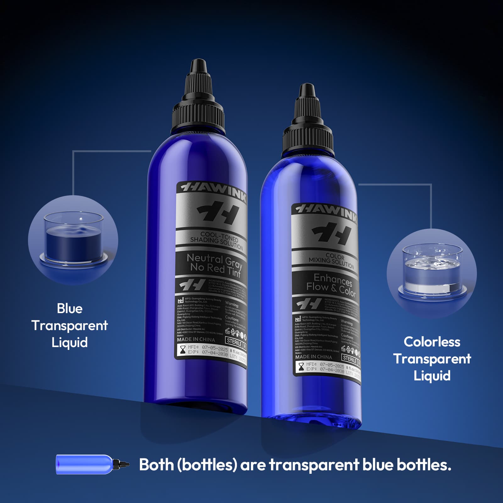 Xiulong 240ml Tattoo Mixing Solution Cross-Border Tattoo Ink Special Diluent 8oz Black and White Tattoo Mixing Solution