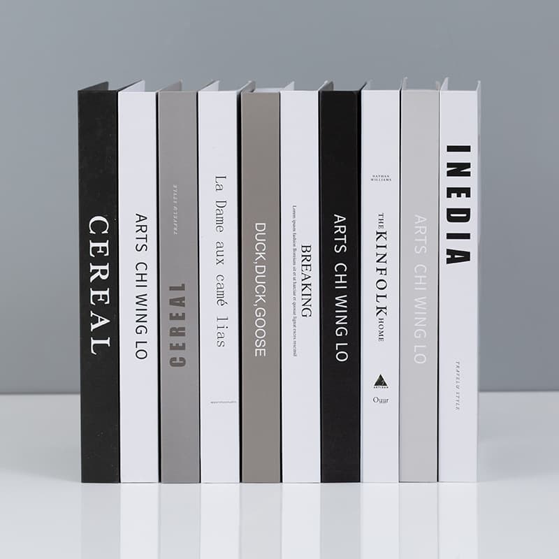 Slim Fake Book Prop Decorative Model Ornament for Living Room Showroom Creative Decor Simulation Book Nordic Modern Style