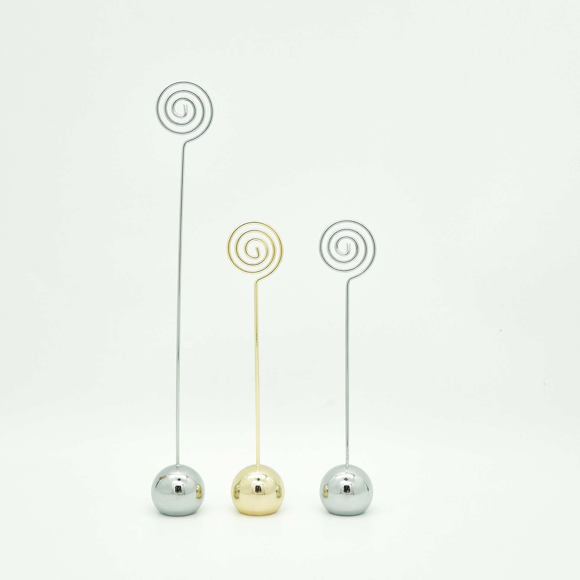 Ring Table Sign Holder, Hotel Wedding Number Clip, Signage, Stainless Steel Table Number Plate, Message Holder Decor