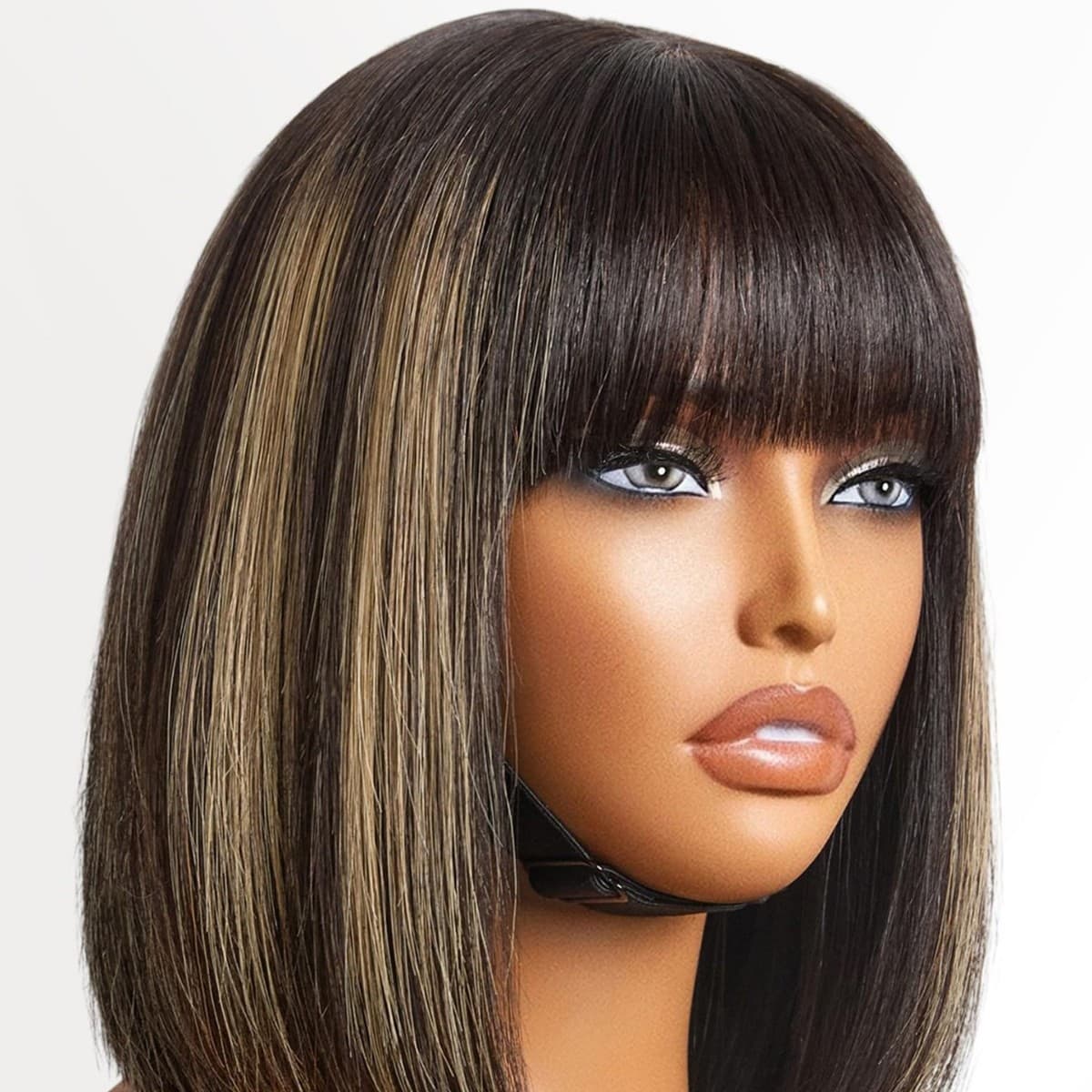 Wholesale 2X4 Bob Real Hair Wigs European and American Style Cross-Border Foreign Trade Women's Short Hair Wigs with Bangs