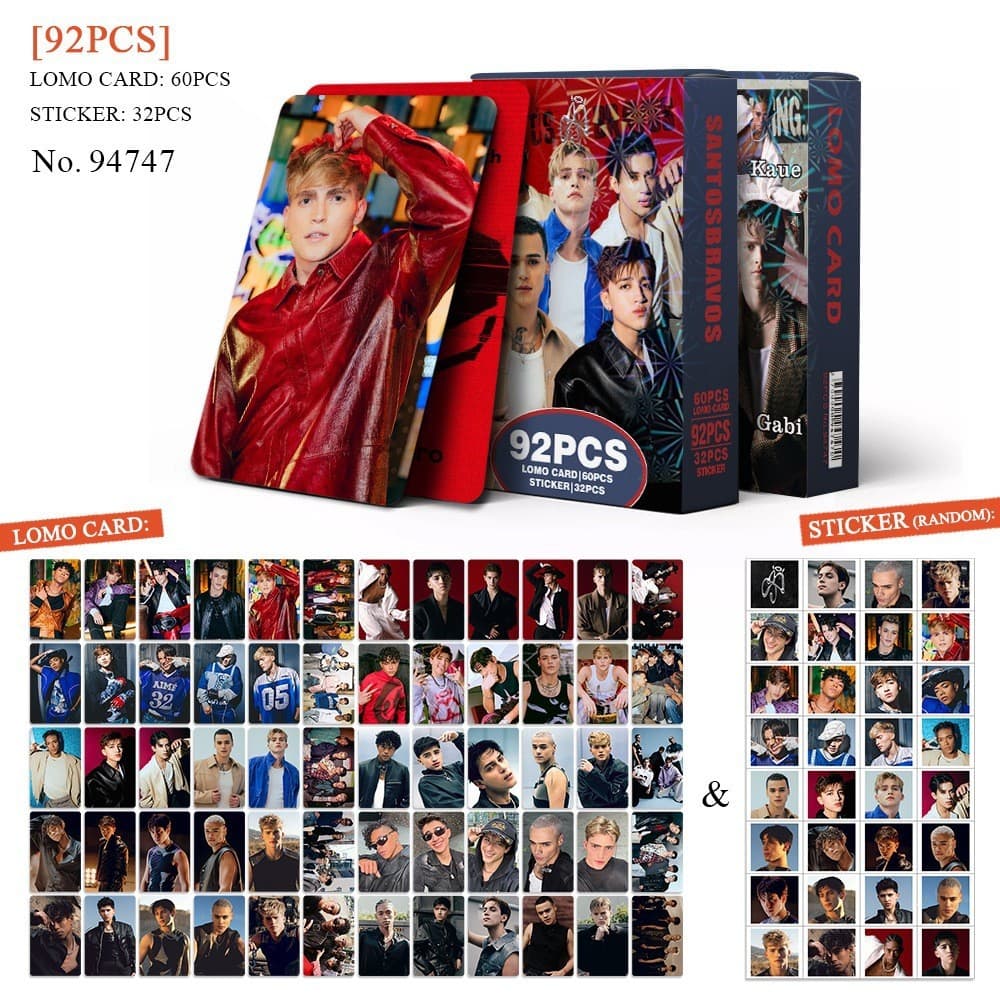 Cross-border special supply of 92 photocards in stock, KPOP peripheral LOMO photocards for multinational boy group SantosBravos