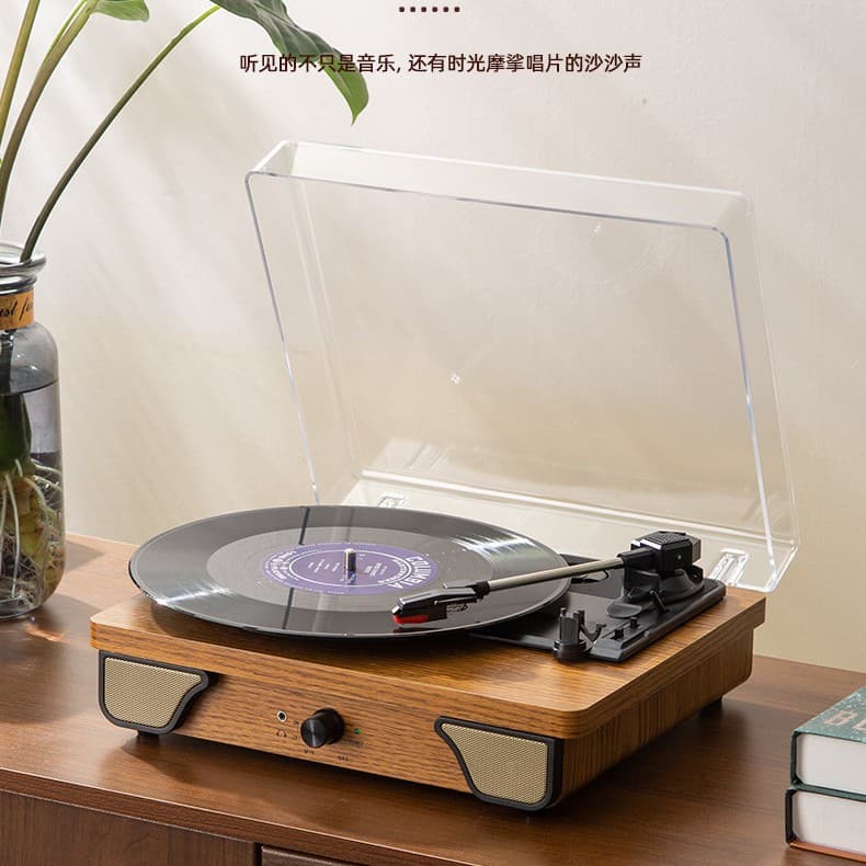 Portable Bluetooth speaker, vinyl record player, European retro style, cross-border dropshipping available.