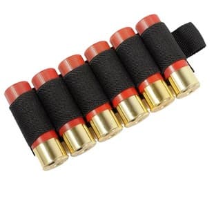 Hunting Tactical Shell Storage Pouch, Military MOLLE Accessory Bag, 12G Ammo Pouch, 6-Slot Round Shotgun Shell Bag