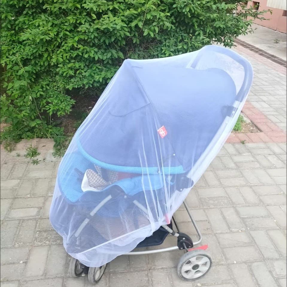 Universal Baby Stroller Mosquito Net, Dense Mesh Full Cover for Mosquito and Dust Protection, Infant Carriage Cover