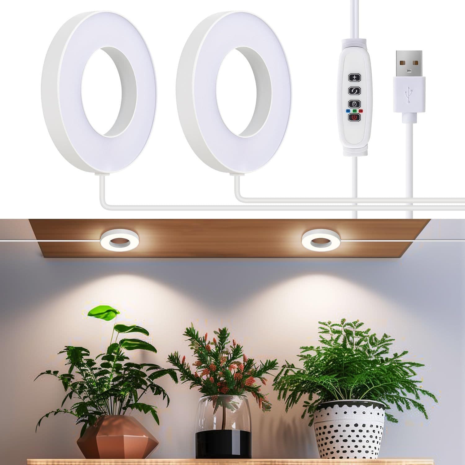 ✅Angel Ring LED Plant Growth Light for Flower Stands, Potted Plants, Succulents, and Flowers - Full Spectrum Ceiling Light for Plant Supplemental Lighting