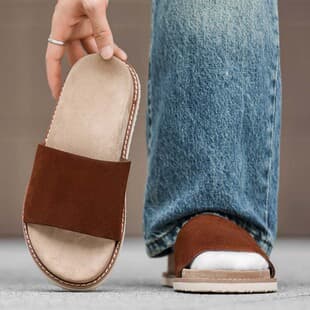 Old Money Style Summer Sandals for Men, Thick Sole Casual Outdoor Slides, Beach Flip Flops, Trendy Shoes 9985
