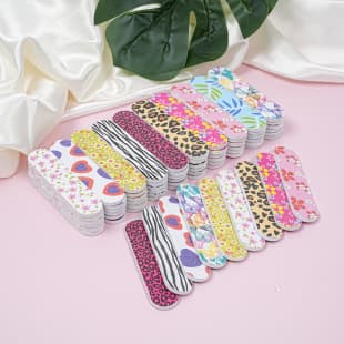 Factory Direct 9cm Printed Nail File Colorful Pattern EVA Mini File Sanding Nail Sand Strip Straight File