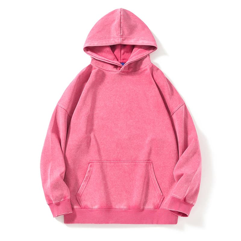 Wax-Dyed Washed Distressed Vintage 350g Combed Velvet Cotton Hoodie Couple's Matching Distressed Sweatshirt