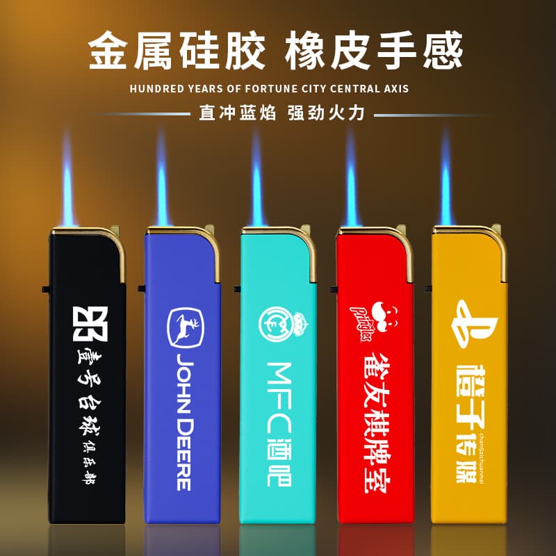 Wholesale Metal Lighter Free Custom Advertising Windproof Electronic Lighter Trending New Creative