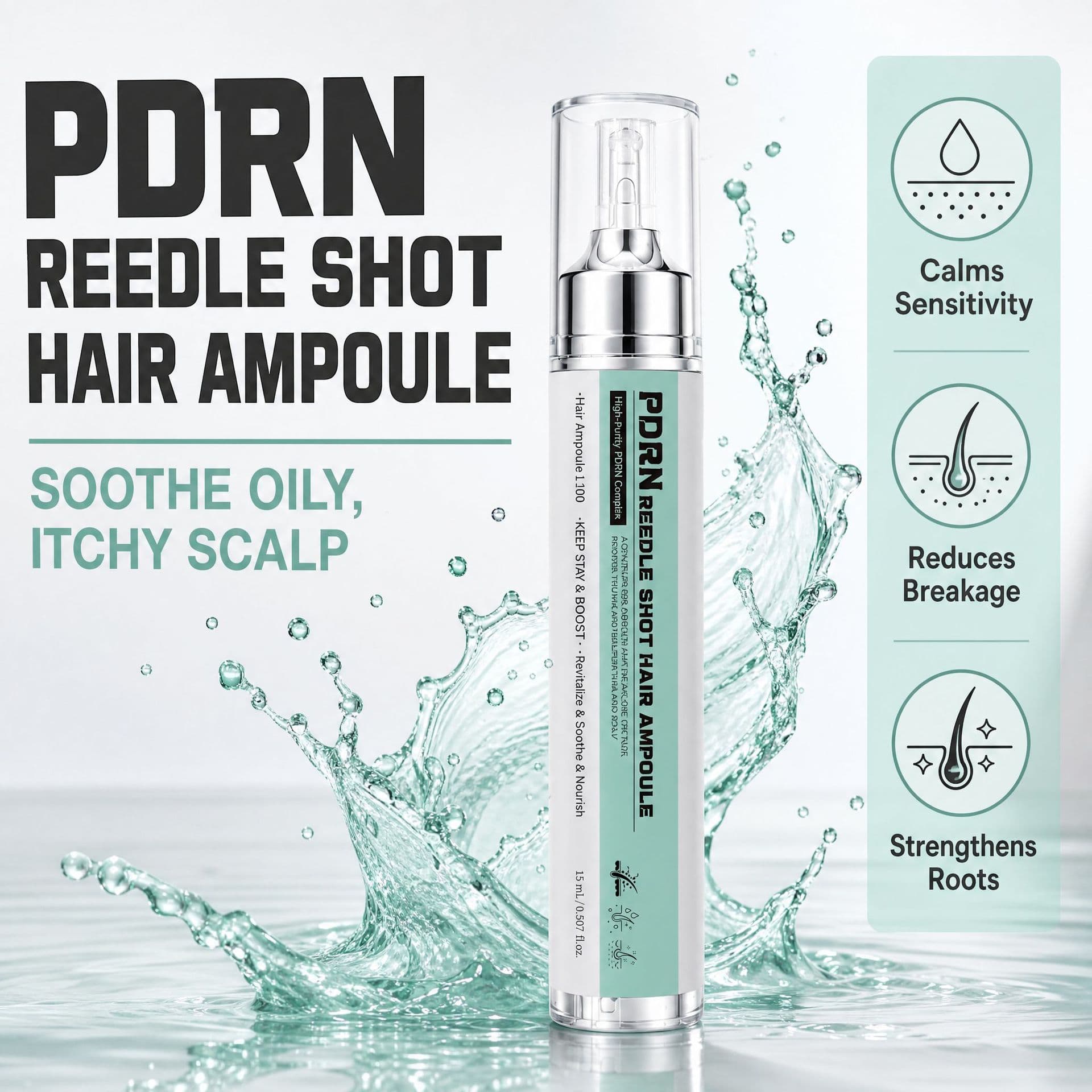 Cross-border PDRN Salmon Potent Hair Serum Scalp Care Smooth Nourishing Niacinamide Essence