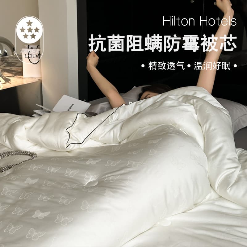 Antibacterial Anti-Mite Mold-Resistant Pure Cotton Quilt Core, Spring/Autumn Winter Warmth Heat-Retention Extra Thick Dual Bedding