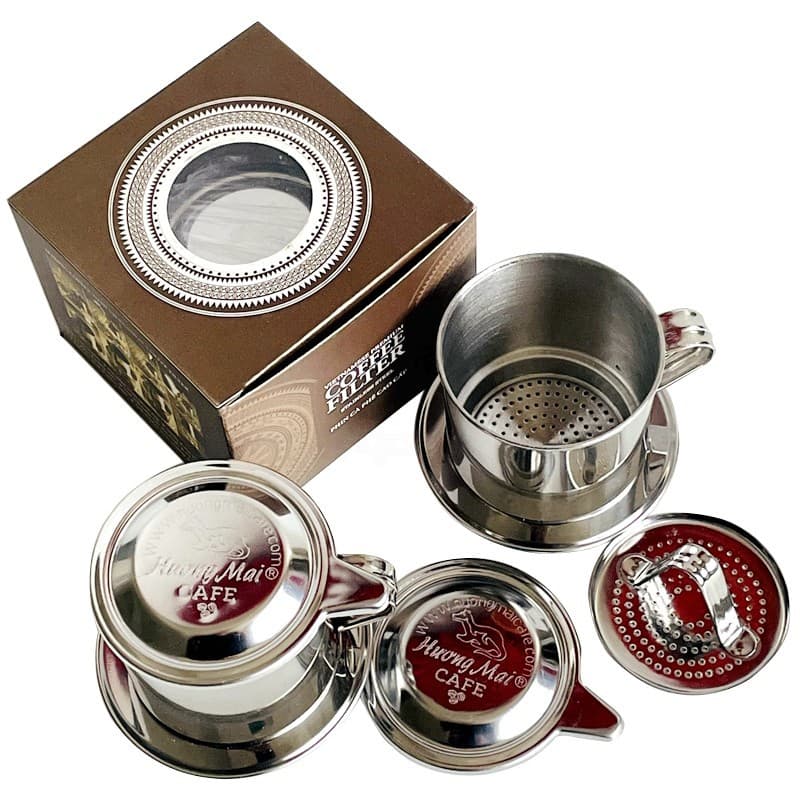 Vietnamese Imported Stainless Steel Drip Filter Coffee Maker for Home Use, Original Imported Filter Cup Without Pot