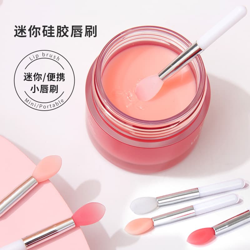 Mini Lip Brush for Lipstick, Lip Mask, Lip Gloss, Silicone Lip Brush, Individually Wrapped, Dust-Proof, Eye Shadow Makeup Brush