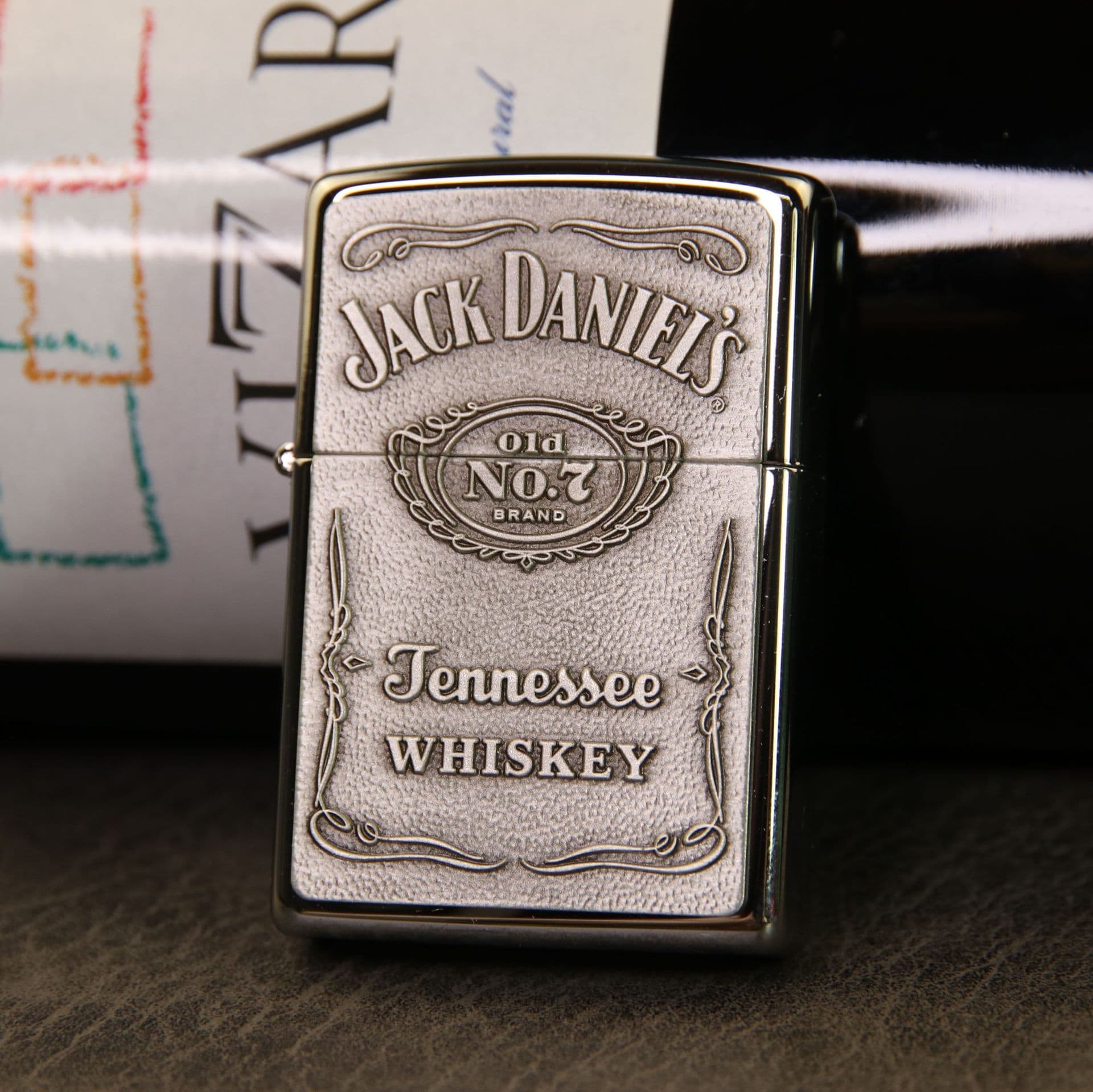 American Zippo Lighter Jack Daniel's Emblem Windproof Kerosene Lighter 250JD.427 428