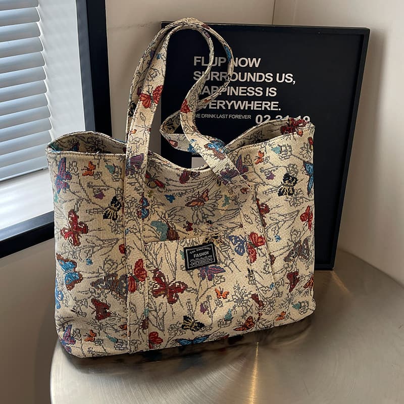 Premium Large Canvas Tote Bag for Women 2024 New Fashion Commuter Bag Ins Style Student School Bag