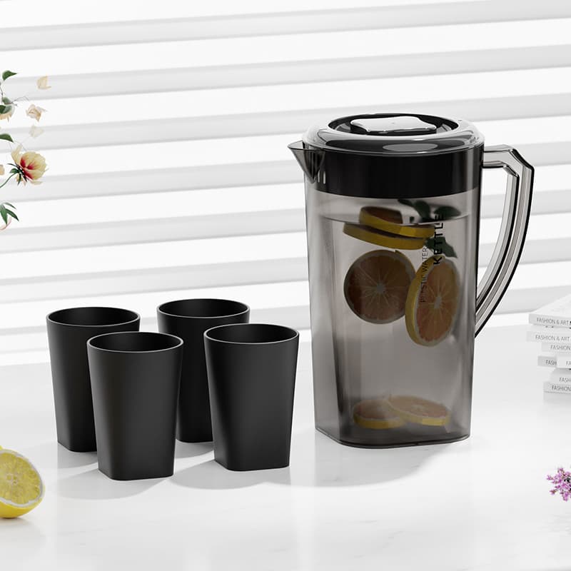 Home Use Large Capacity Cold Water Pitcher, High-Temperature Food-Grade PP Jug Set, Thickened Shatter-Resistant Juice and Tea Pot