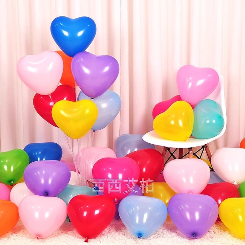 Thickened Heart-Shaped Balloons for Wedding Party Engagement Scene Decoration Birthday Balloons Colorful Proposal Confession