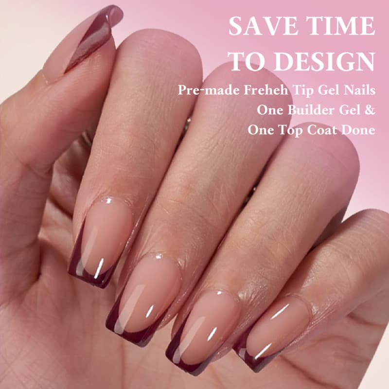 Cross-border Nail Art Wearable Nails Solid French Style Seamless Short 160 Pieces French Wearable Nails Fake Nail Stickers