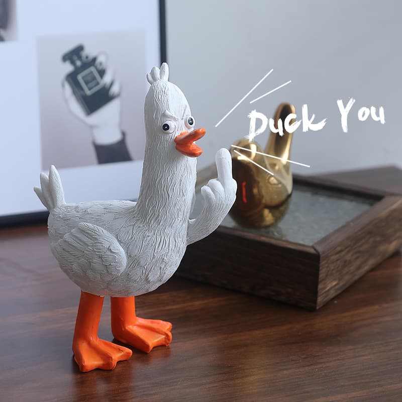 Nordic creative Duck You duck desktop ornament, funny and silly gift for friends, classmates, and colleagues birthday