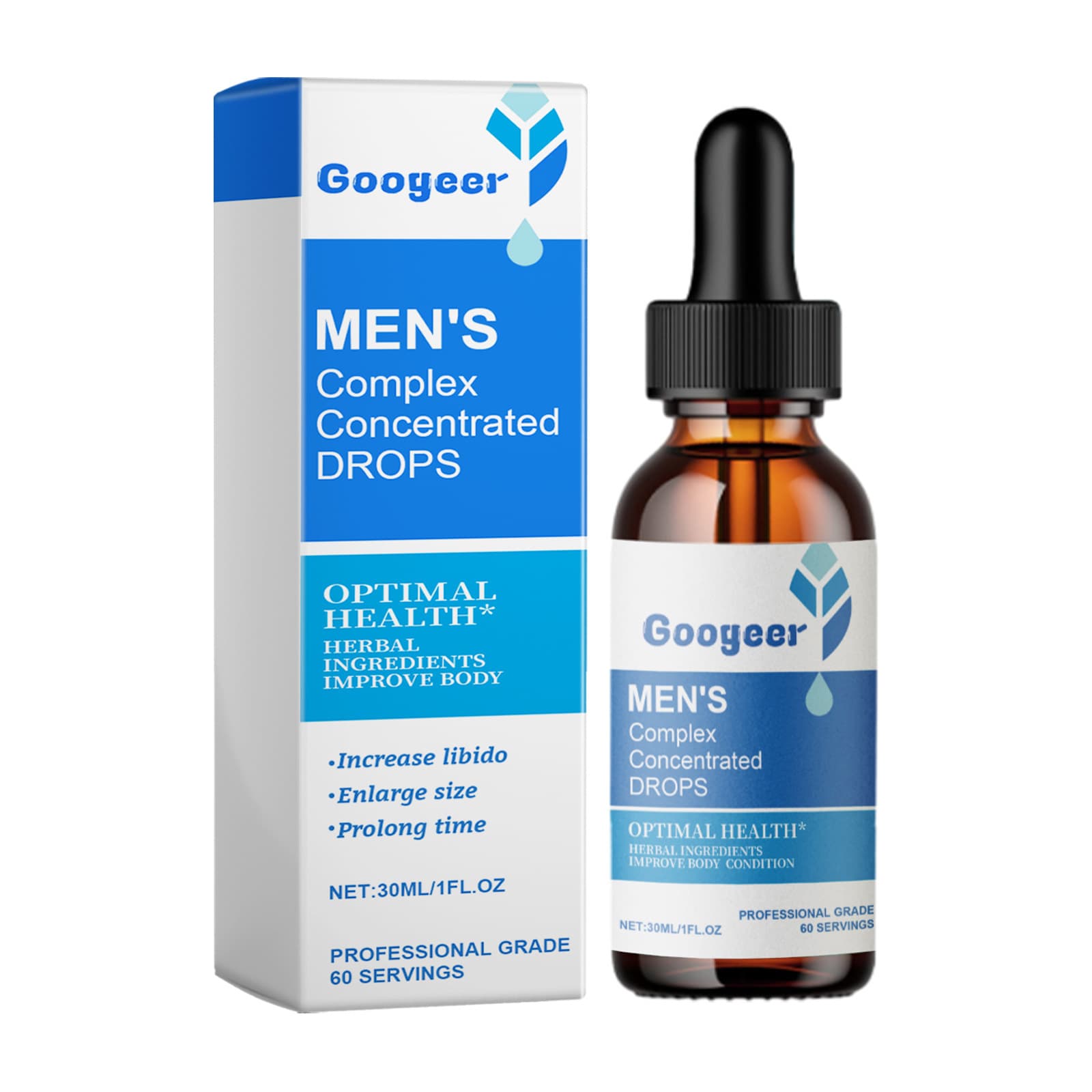 Googeer Men's Complex Concentrated DROPS Men's Enhancement Supplement Drops