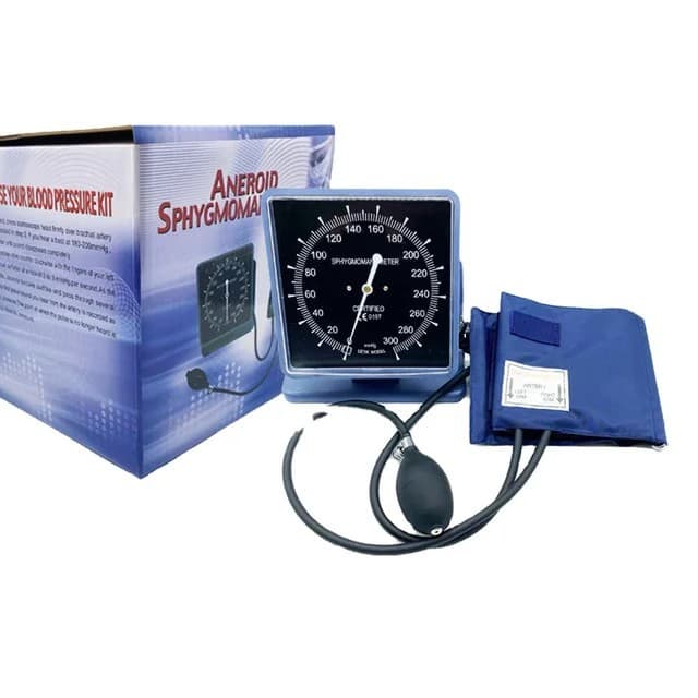 Foreign trade aneroid manual blood pressure gauge hanging manometer double-tube iron ring arm with pressurized ball pressure gauge