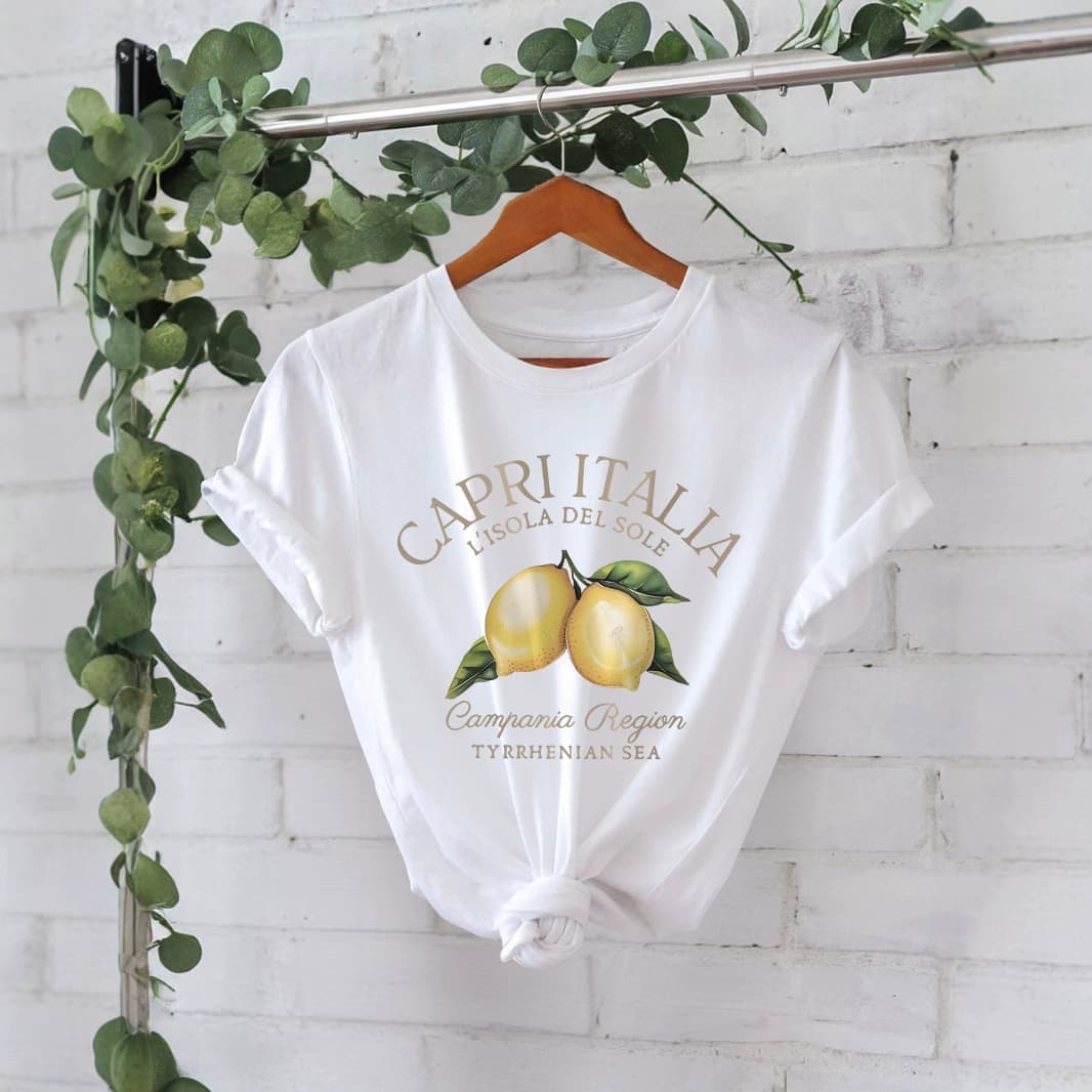 European and American cross-border foreign trade women's fruit lemon round neck printed women's short-sleeved T-shirt tops