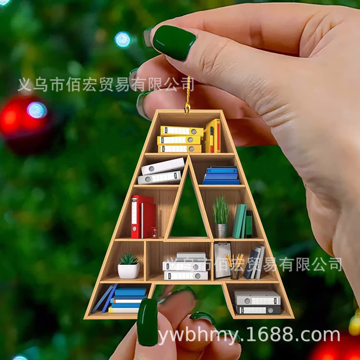 2022-2023 cross-border new products creative letter bookcase Christmas decorations car backpack home decoration hangings