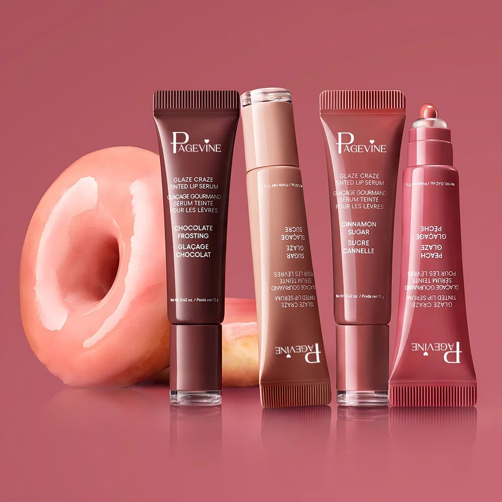 Cross-Border Beauty Brand Page Vine's Popular Peptide Multi-Color Lip Gloss, Long-Lasting Moisturizing Lip Balm, and Hydrating Lip Color