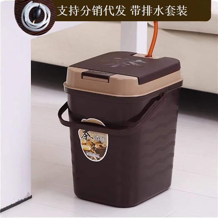 Plastic tea residue bucket household tea leaf filtering wastewater container Gongfu drainage tea bucket Jieyang manufacturer