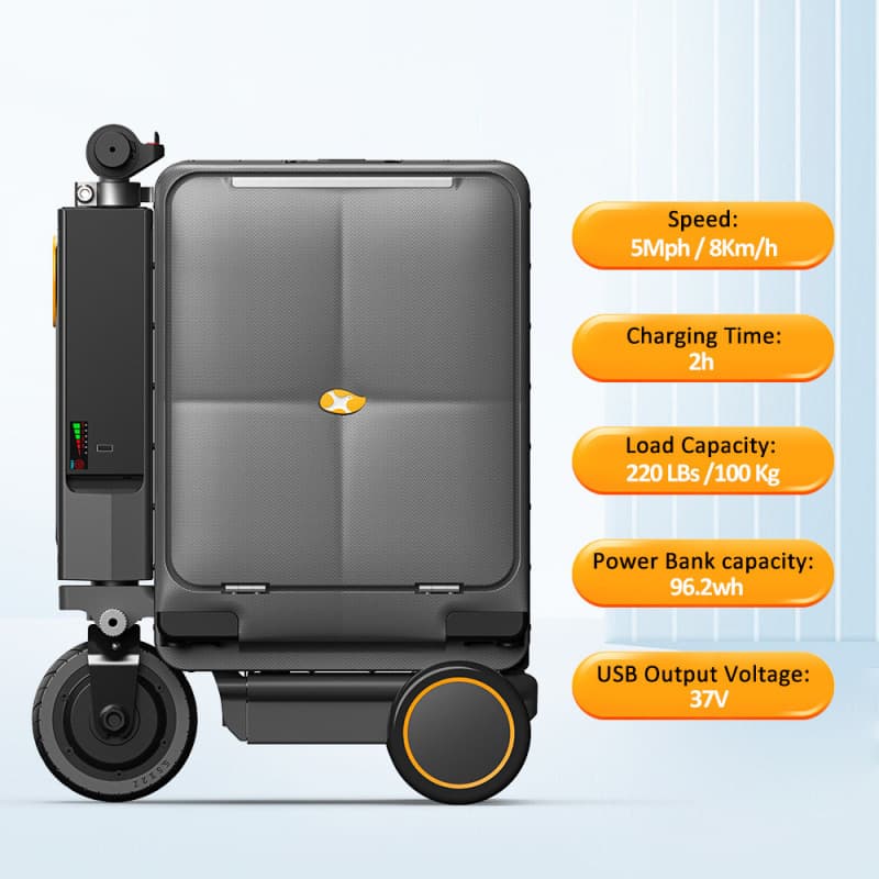B1N Factory Direct Wholesale Wide Handle Airport Mobility Tool Pull Rod Box Smart Children's Riding Box Electric