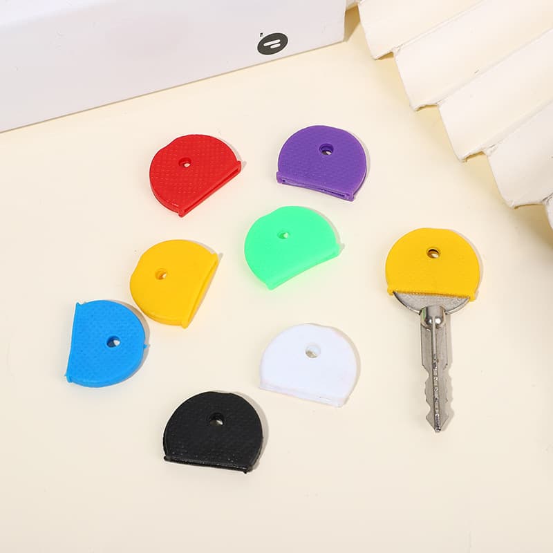 PVC Key Ring Soft Rubber Key Cover Rubber Keychain Silicone Cover Key Classification Identification Car Key