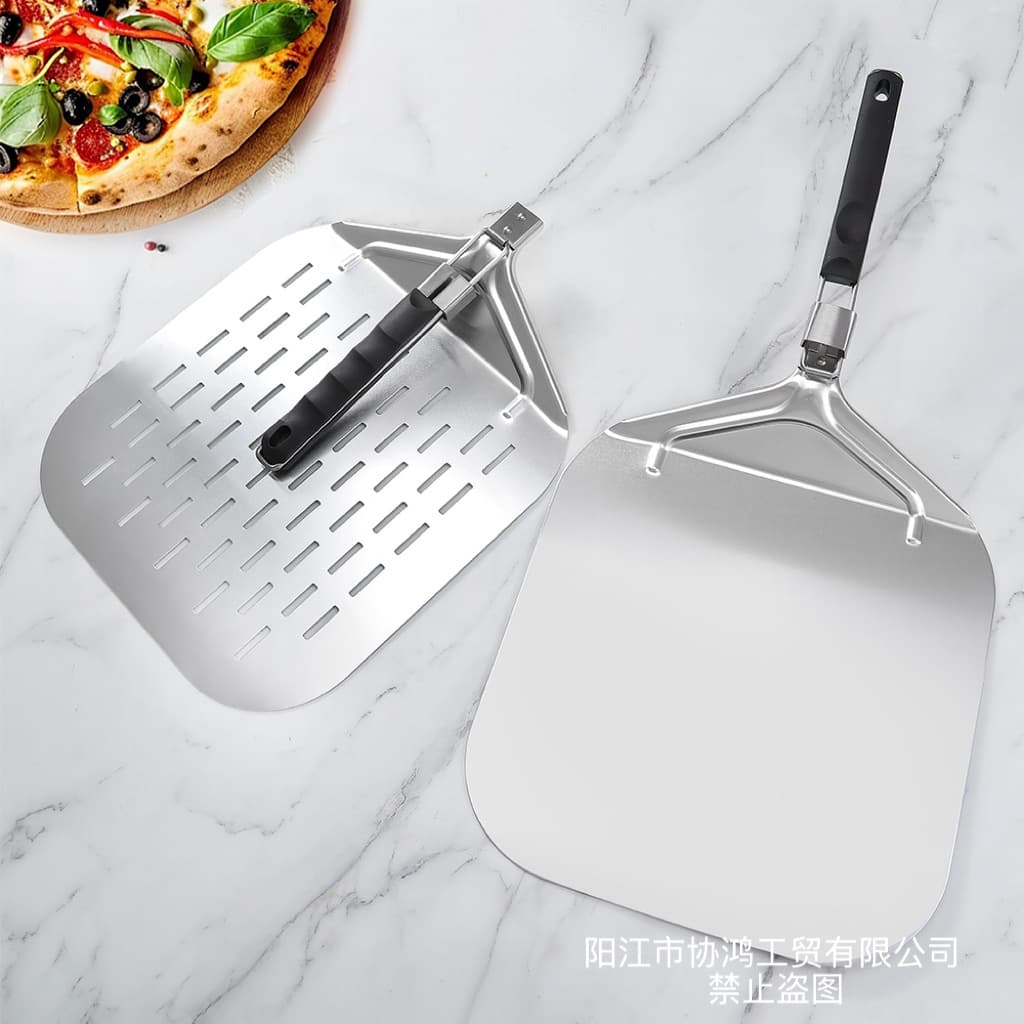 Cross-border Stainless Steel Pizza Peel, Foldable Pizza Transfer Spatula, Kitchen Baking Tool Manufacturer