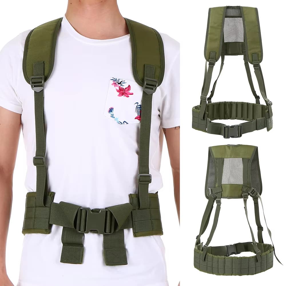 Tactical Vest Multi-Function Accessory Belt Protective Vest for CS Training, Men's Single Shoulder
