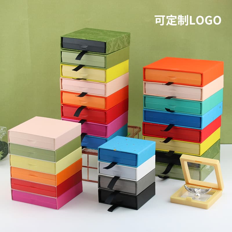 PE Film Floating Box Packaging Box Transparent Jewelry Box Earring Box Necklace Box Anti-Oxidation Storage Box Jewelry Packaging