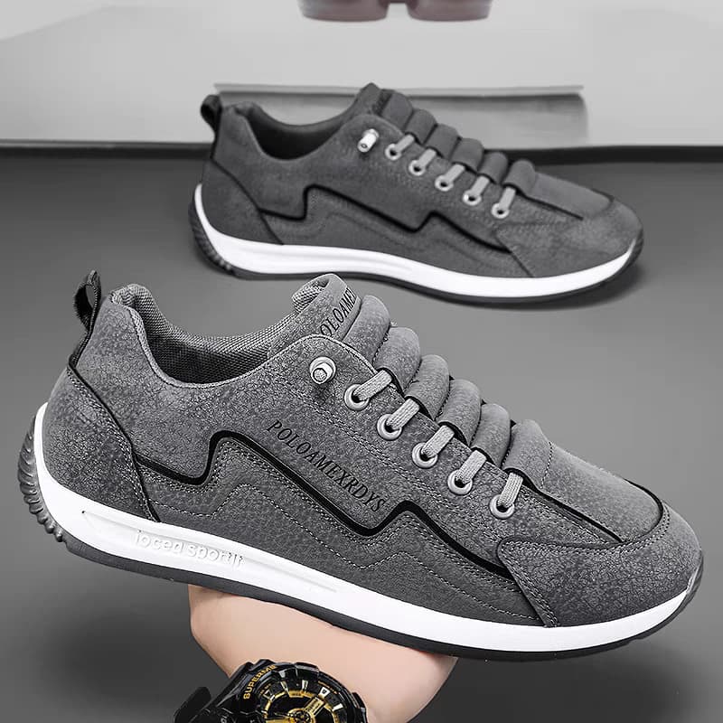 Men's Height-Increasing Agang Board Shoes New Style Leather Shoes Sports Shoes Outdoor Fashion Casual Shoes Slip-On Agang Shoes for Men