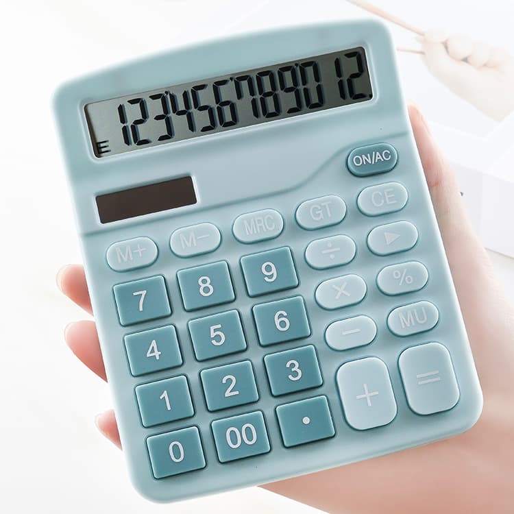 Genuine Solar Calculator with 12-Digit Display for Finance, Office, and Student Use - Manufacturer Wholesale Business Calculator