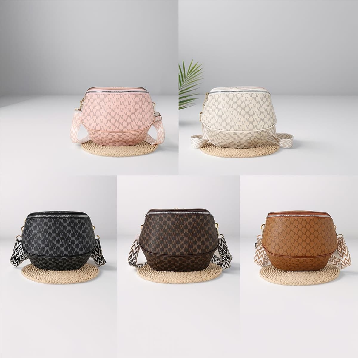 Women's 2025 New Retro Print Waist Bag, Fashionable Versatile Shoulder Bag, Trendy Crossbody Chest Bag for Women
