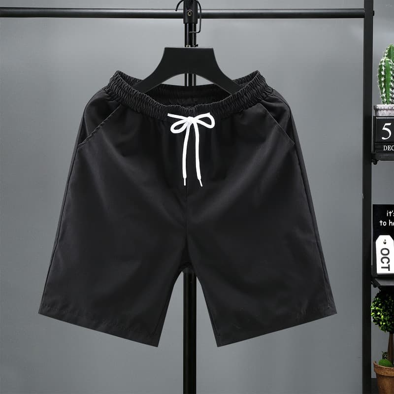 Cross-Border European Summer New Men's Beach Shorts Elastic Drawstring Trendy Casual Knee-Length Printed Shorts