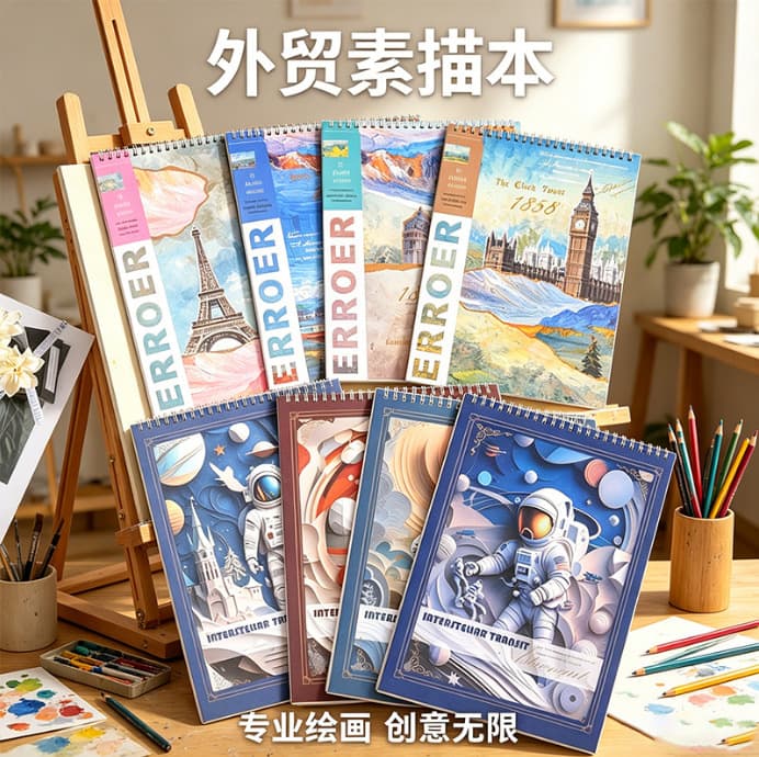 A4 Spiral Sketchbook, Art Student Special, Quick Sketch Pad, Thick Blank Pages, Marker, Children's Drawing Book, Wholesale